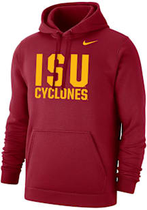 Nike Iowa State Cyclones Mens Cardinal Cyclones Long Sleeve Hoodie