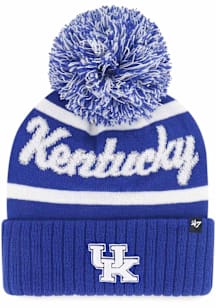 47 Kentucky Wildcats Blue Spirited Cuff Pom Womens Knit Hat