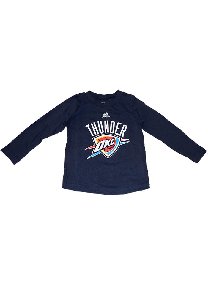 Oklahoma City Thunder Toddler Navy Blue Toddler Primary Logo Long Sleeve T-Shirt