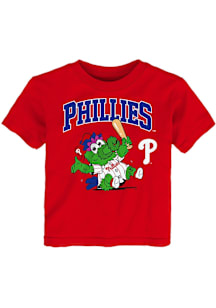 Phillie Phanatic  Outer Stuff Philadelphia Phillies Toddler Red Mascot 3.0 Short Sleeve T-Shirt