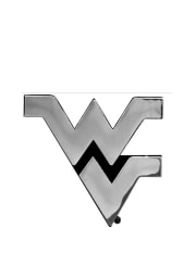 West Virginia Mountaineers Chrome Car Emblem - Silver