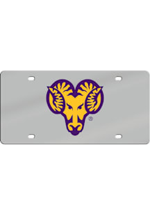West Chester Golden Rams Silver Classic Acrylic Team Logo Silver Car Accessory License Plate