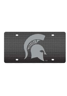 Michigan State Spartans Grey  Carbon Fiber License Plate