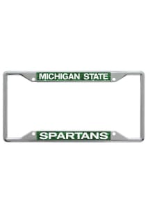 Michigan State Spartans Silver  Green Glitter License Frame
