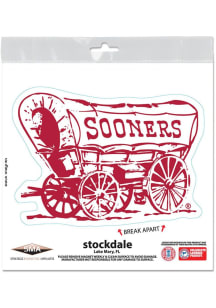 Oklahoma Sooners 6x6 2pk Car Magnet - Crimson