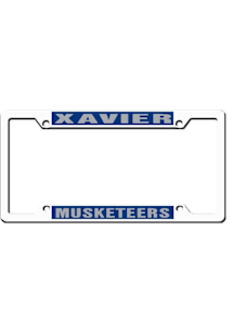 Xavier Musketeers Chrome License Plate Frame - Silver