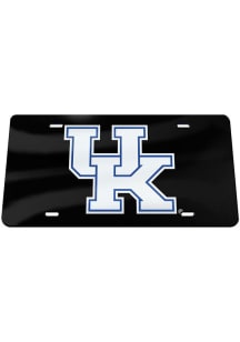 Kentucky Wildcats Blue Logo on Black Car Accessory License Plate