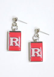 Rutgers Scarlet Knights Rectangle Drop Womens Earrings