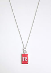 Rutgers Scarlet Knights Rectangle Charm Necklace