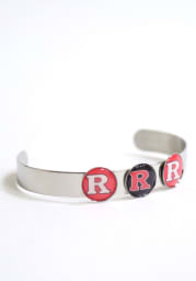 Rutgers Scarlet Knights 3 Charm Bangle Womens Bracelet