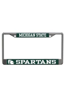 Michigan State Spartans Silver  Mega Chrome License Frame