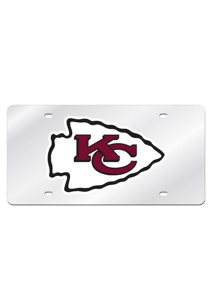 Kansas City Chiefs License Plate- Kansas City Chiefs Silver Arcylic ...