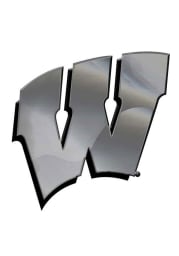 Wisconsin Badgers Chrome Car Emblem - Silver