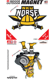 Northern Kentucky Norse 2 Pack Car Magnet - Black