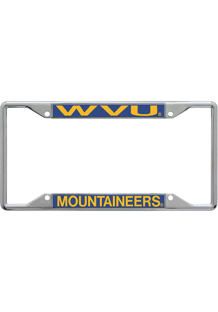 West Virginia Mountaineers Team Name Inlaid License Frame