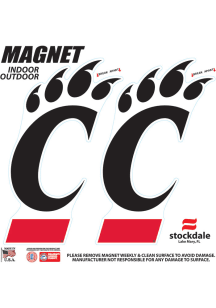 Cincinnati Bearcats 6x6 Car Magnet - Red
