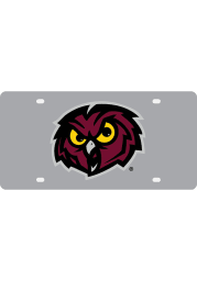 Temple Owls Acrylic Logo Car Accessory License Plate