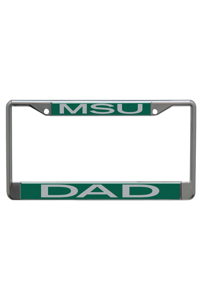 Michigan State Spartans Dad Chrome License Frame