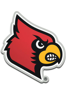 Louisville Cardinals Laser Cut Metallic Team Color Car Emblem - Red