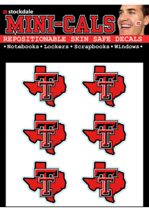Texas Tech Red Raiders 6pk State Shape Tattoo