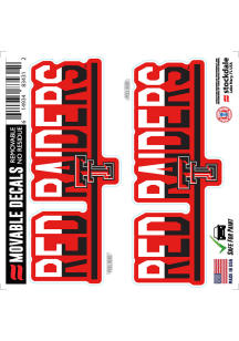 Texas Tech Red Raiders 2 Pk 6x6 Team Color DuoTone Auto Decal - Red