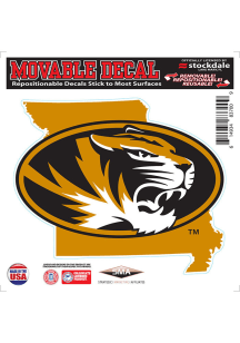 Missouri Tigers State Shape Team Color Auto Decal - Black