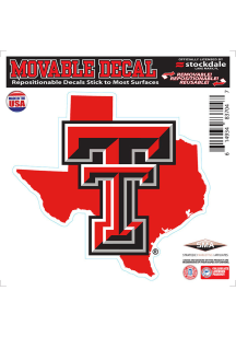 Texas Tech Red Raiders State Shape Team Color Auto Decal - Red