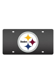 Pittsburgh Steelers Carbon Fiber Team Logo Car Accessory License Plate