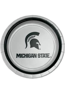 White Michigan State Spartans 7 inch Paper Plates