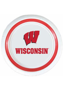 Red Wisconsin Badgers 7in Paper Plates