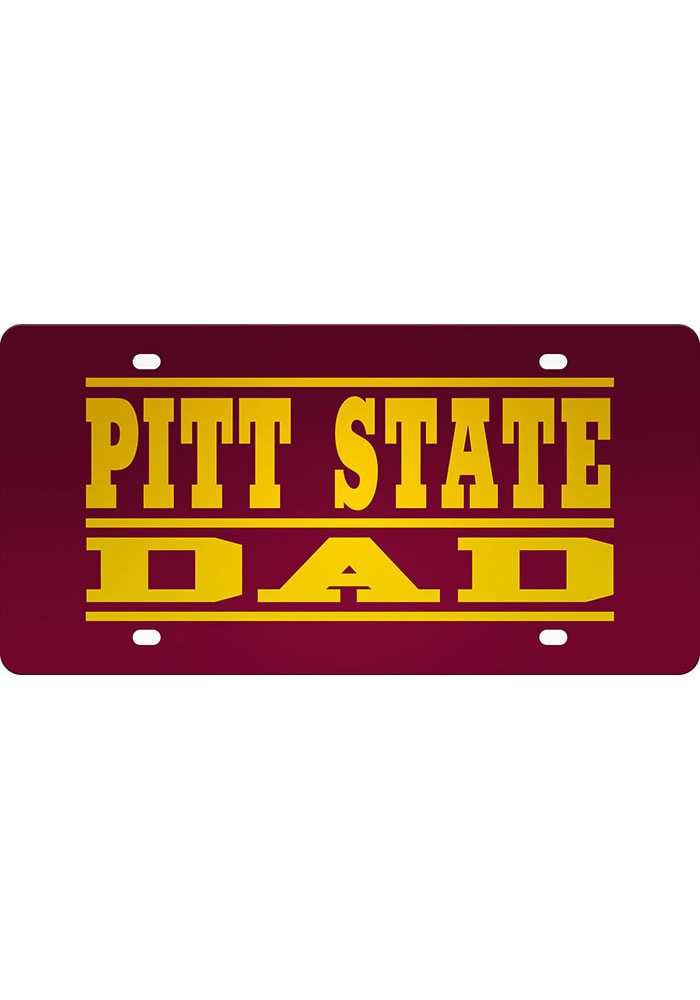 Pitt State Gorillas Dad Car Accessory License Plate