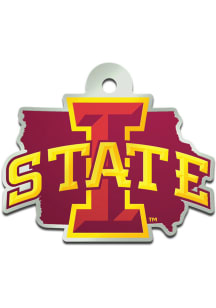 Iowa State Cyclones State Shape Team Color Keychain