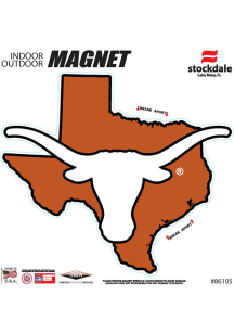 Texas Longhorns State Shape Team Color Car Magnet - Burnt Orange