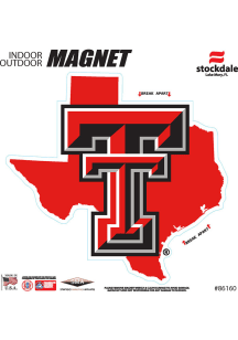 Texas Tech Red Raiders State Shape Team Color Car Magnet - Red