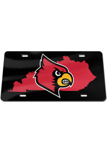 Louisville Cardinals State Shape Team Color Car Accessory License Plate