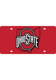 Ohio State Buckeyes State Shape Team Color Car Accessory License Plate