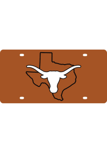 Texas Longhorns State Shape Team Color Car Accessory License Plate