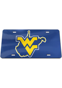 West Virginia Mountaineers State Shape Team Color Car Accessory License Plate