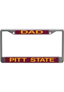 Pitt State Gorillas Dad License Frame