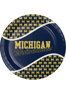 Navy Blue Michigan Wolverines 8Pk 9in Dinner Paper Plates