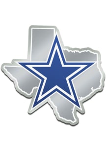 Dallas Cowboys Metallic State Shape Car Emblem - Navy Blue