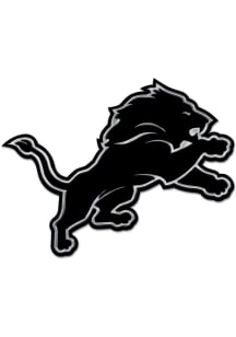 Detroit Lions chrome free form Car Emblem - Black