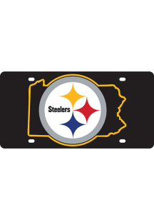 Pittsburgh Steelers Team Color State Shape Car Accessory License Plate