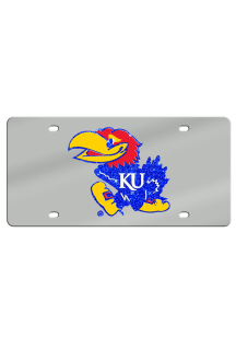 Kansas Jayhawks Glitter Logo Car Accessory License Plate