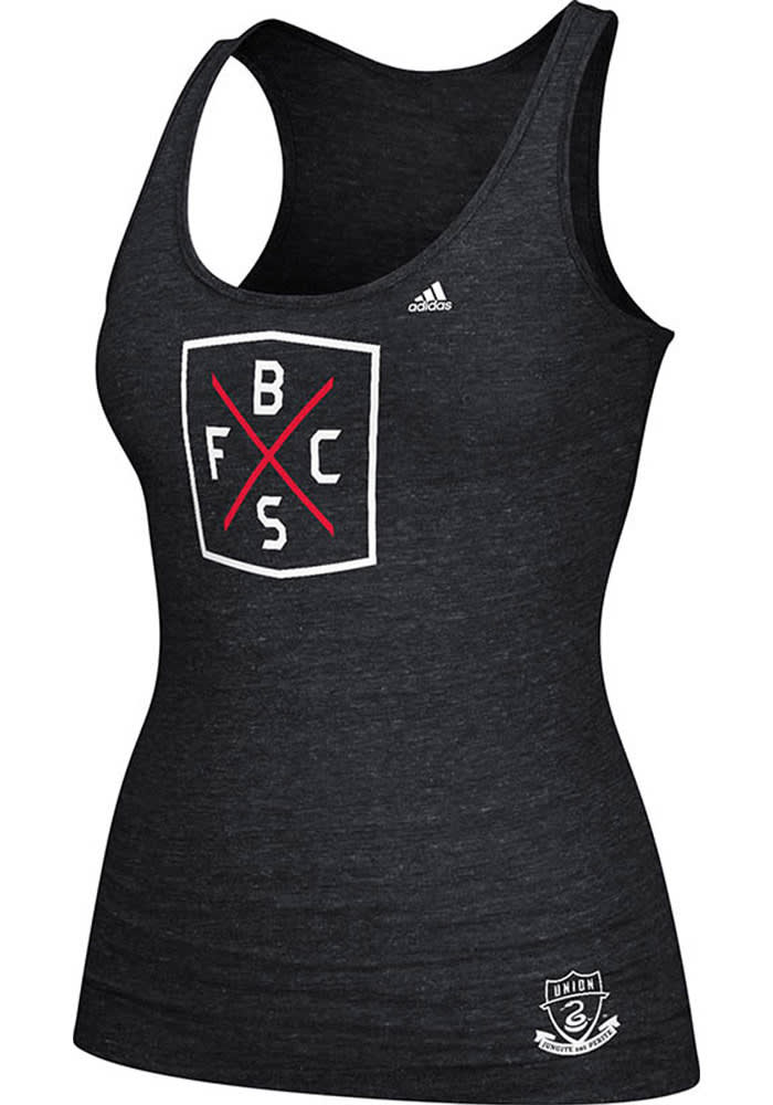 Adidas Philadelphia Union Womens Black Third Kit Tri-Blend Tank Top