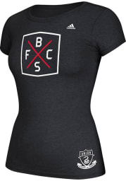 Adidas Philadelphia Union Womens Black Third Kit Short Sleeve Crew T-Shirt