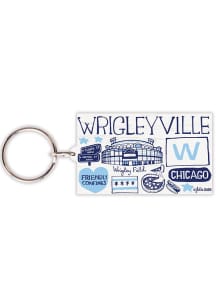 Wrigleyville Julia Gash Design Keychain
