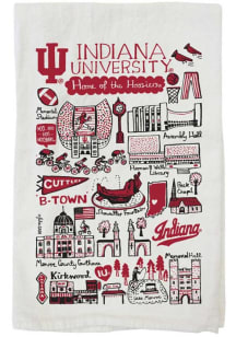 Crimson Indiana Hoosiers Julia Gash Natural Towel