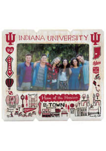 Crimson Indiana Hoosiers Julia Gash 4x6 inch Distressed Wood Picture Frame