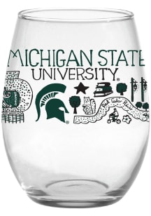 Michigan State Spartans Julia Gash Stemless Wine Glass